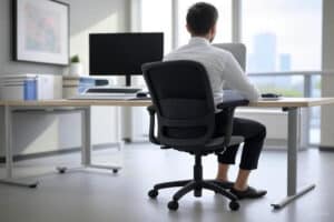 Ergonomic workstation with proper posture