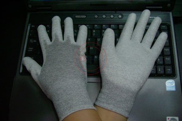 Anti-static gloves in action