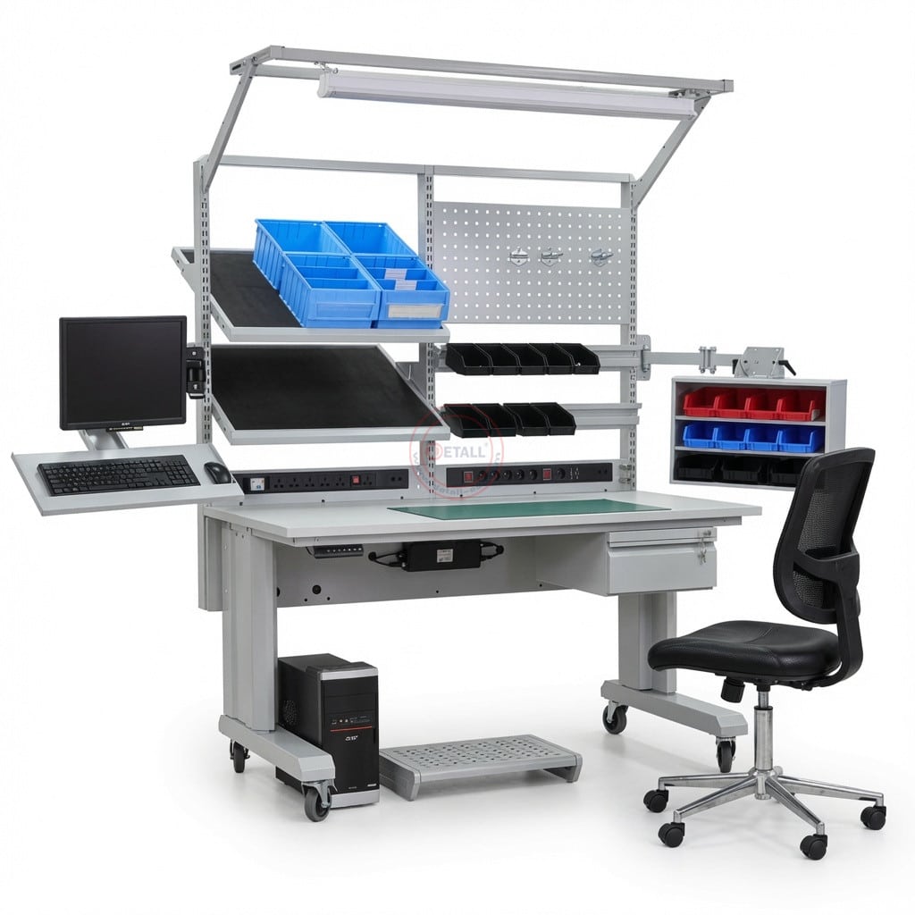 Detall Ergonomic workbench ESD